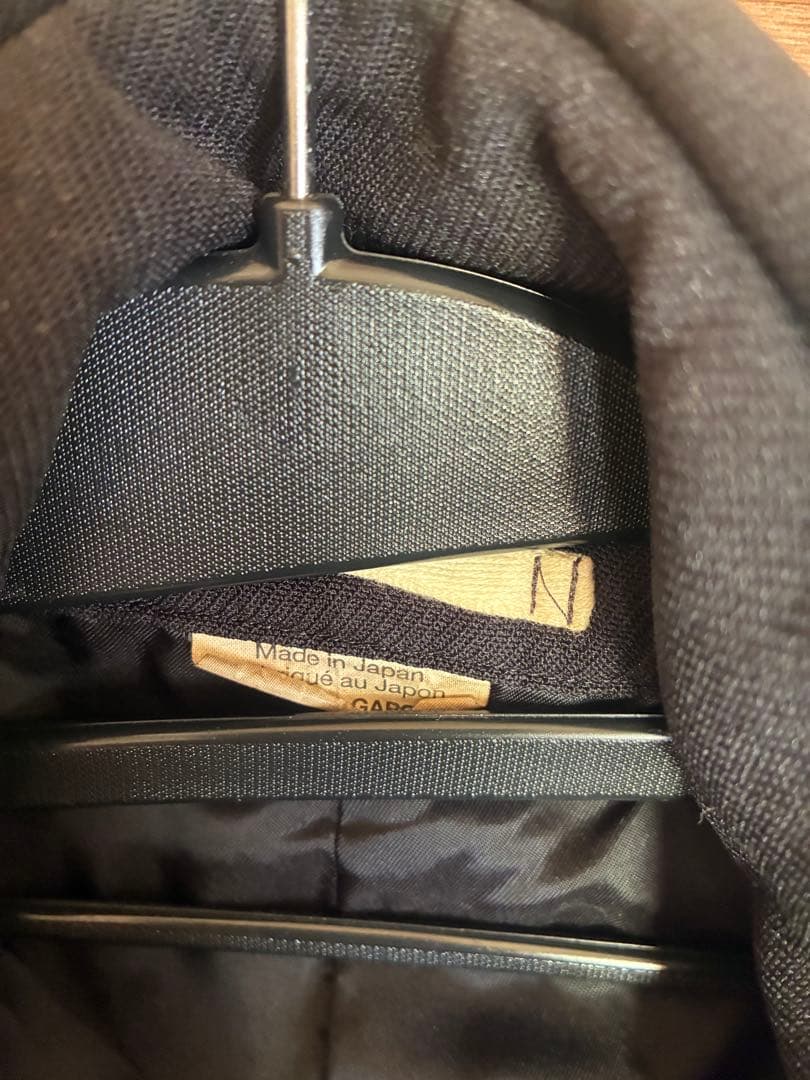 専用！！ノーカラー黒ジャケット オレンジボタン付き