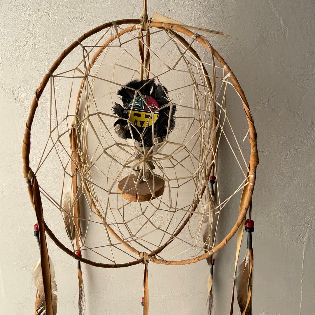 ネイティブアメリカン　ホピ族　カチナドール　サンフェイス　ドリームキャッチャー