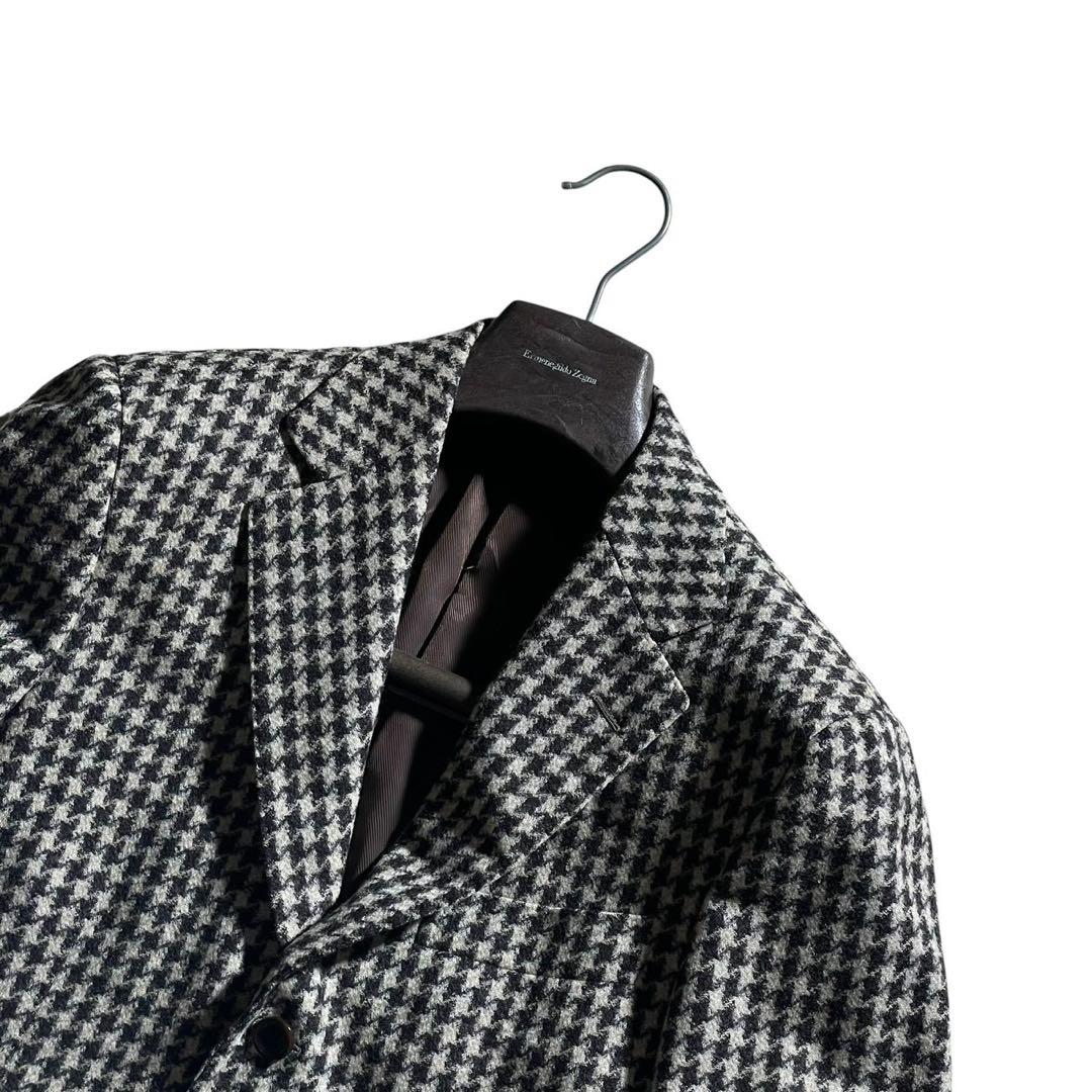 極美品 ビームスエフ BEAMS F ハウンドトゥース ジャケット 46 8R