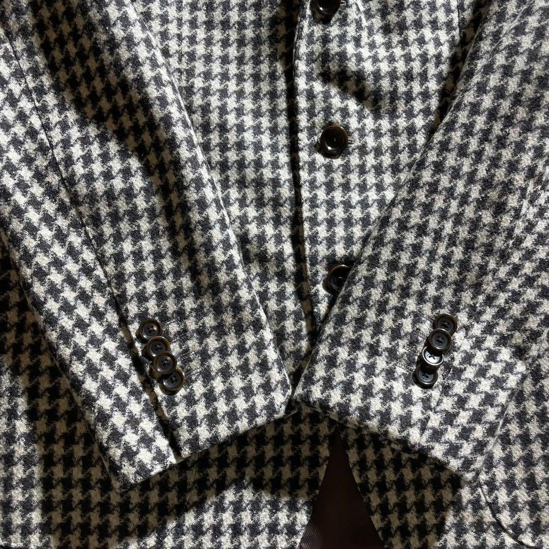 極美品 ビームスエフ BEAMS F ハウンドトゥース ジャケット 46 8R