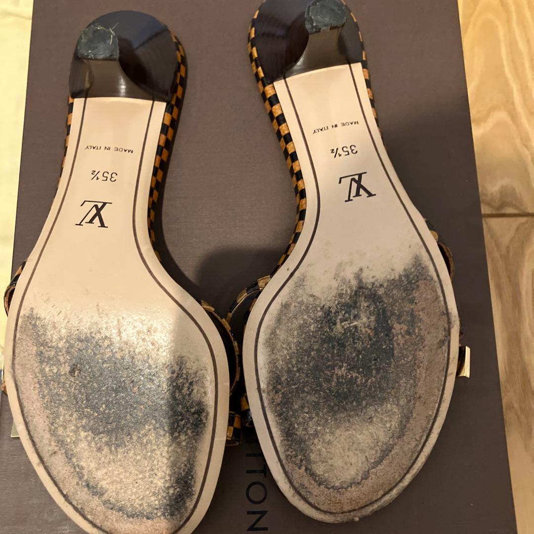 ベヤ♡ルイヴィトン ダミエ ヒール サンダル ミュール 35 1/2