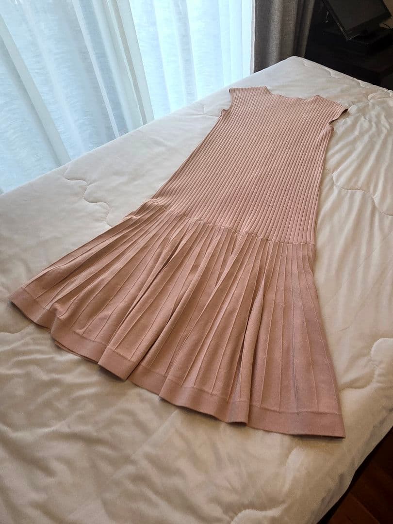 【EPOCA La maglia】 ニットドレス& 花柄シフォンブラウスセット