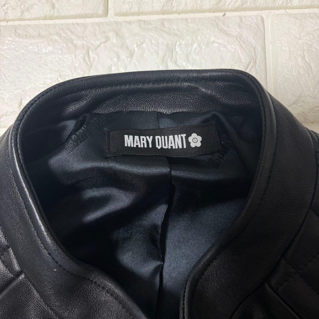 超希少 MARY QUANT レザージャケット ライダース 羊革 M ブラック