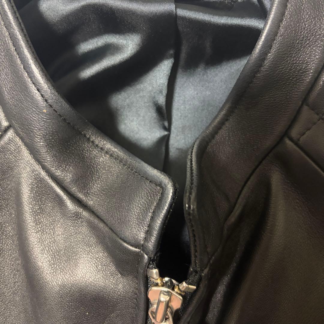 超希少 MARY QUANT レザージャケット ライダース 羊革 M ブラック