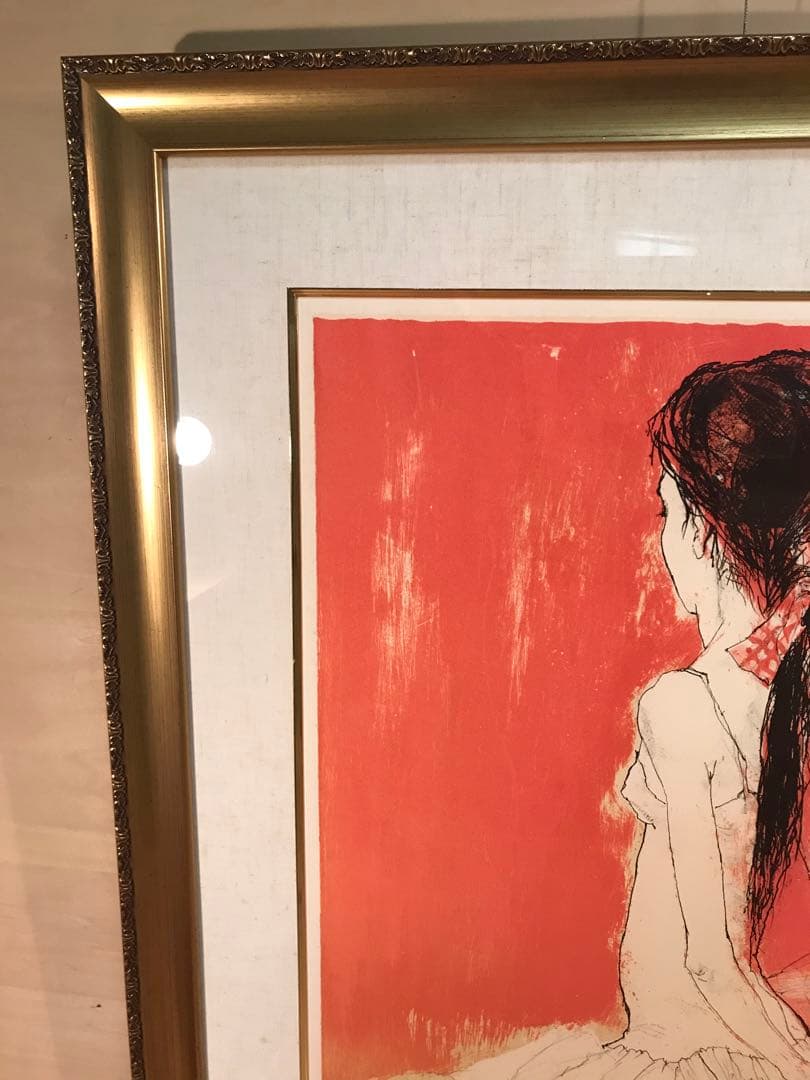 ちろさま専用　ジャンセン「後ろ姿のバレリーナ」　リトグラフ　直筆サイン有り