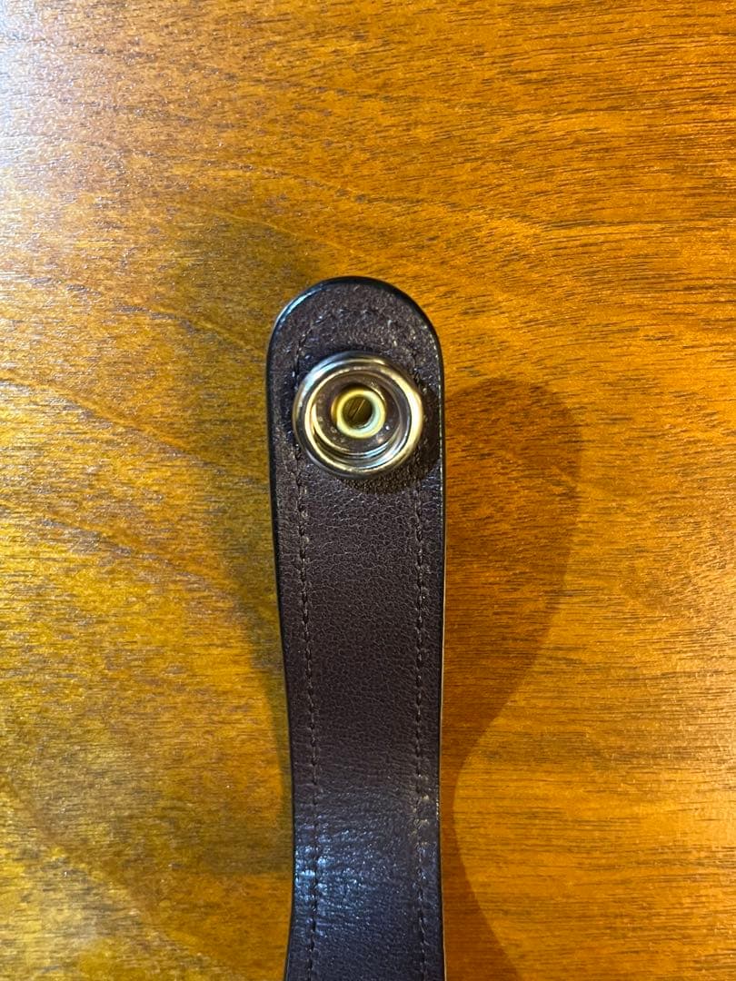 WILDSWANS Leaf クロコ チョコ カラビナキーリング付き