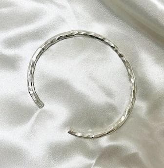 シルバーバングル カレンシルバー ハンドメイド タイシルバー 純銀 #24