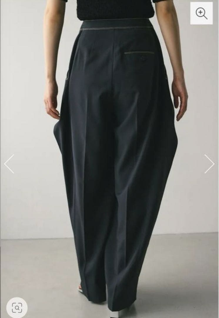 スタイルミキサー　ステッチラインラップパンツ　ネイビーSサイズ