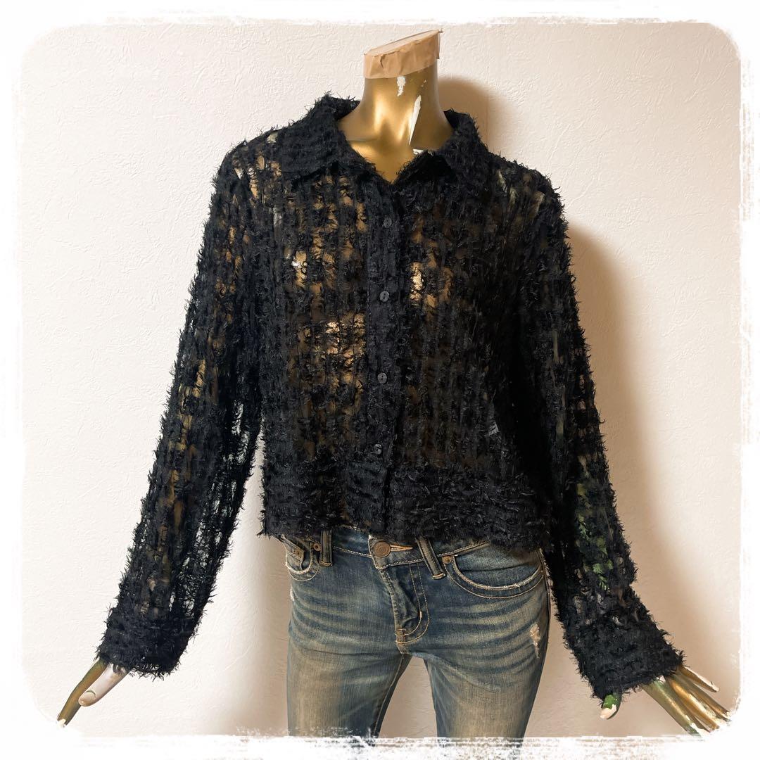 なお様❤️18点⭐️A161⭐️ AZUL ♥ シアー フリンジ クロップド フェザー