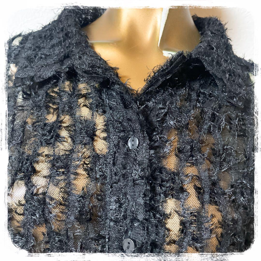 なお様❤️18点⭐️A161⭐️ AZUL ♥ シアー フリンジ クロップド フェザー