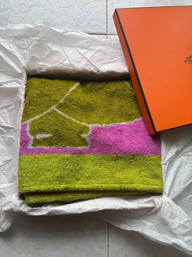 K*★様 お値下げ中　美品 エルメス ビーチタオル ラグマット カバ