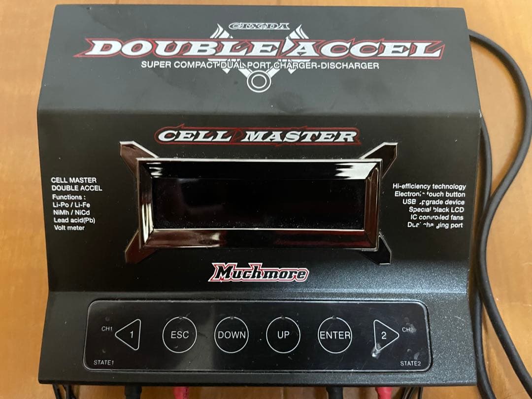 【2本同時充電】マッチモア 充電器 セルマスター ダブルアクセル ブラック