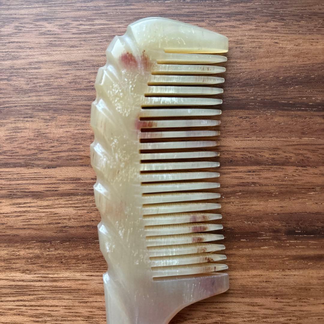 シープホーンコーム　ポケットタイプ　羊角　天然角　ハンドメイド