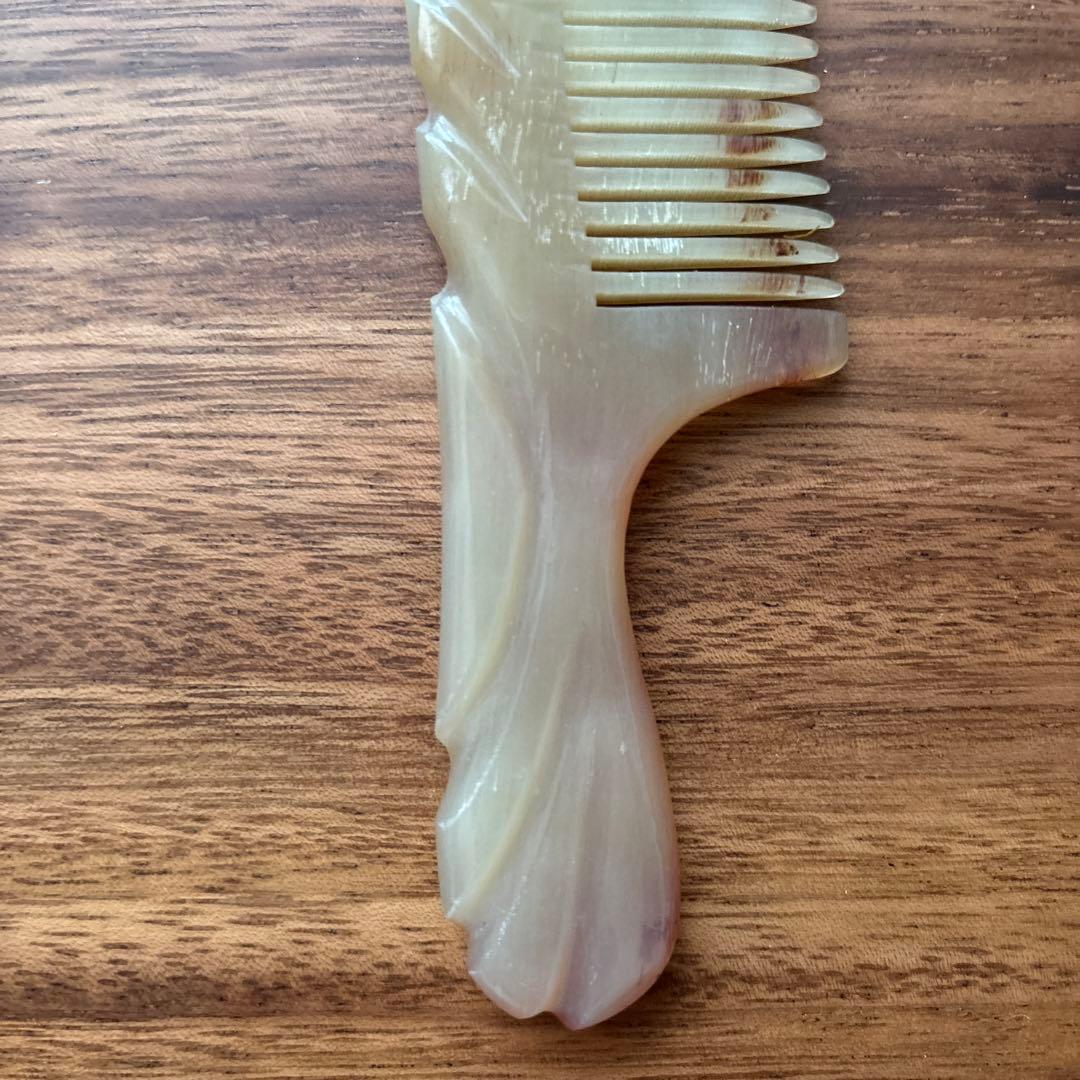 シープホーンコーム　ポケットタイプ　羊角　天然角　ハンドメイド