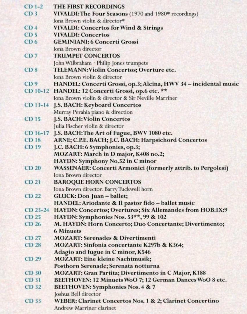 ASMF 60～アカデミー室内管弦楽団 60周年記念ボックス 60枚組【稀少盤】