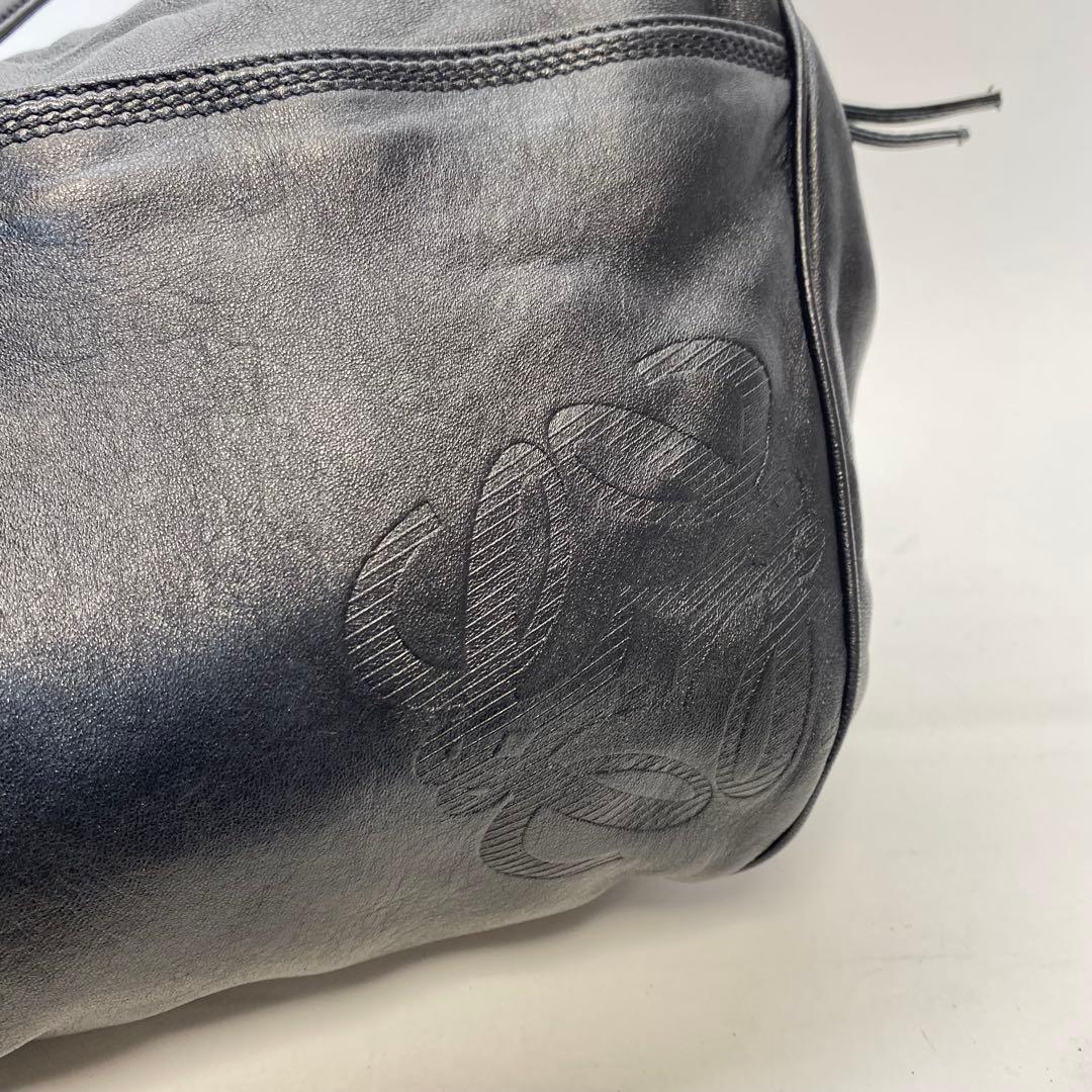 ロエベ ナッパレザーハンドバッグ ブラック アナグラム