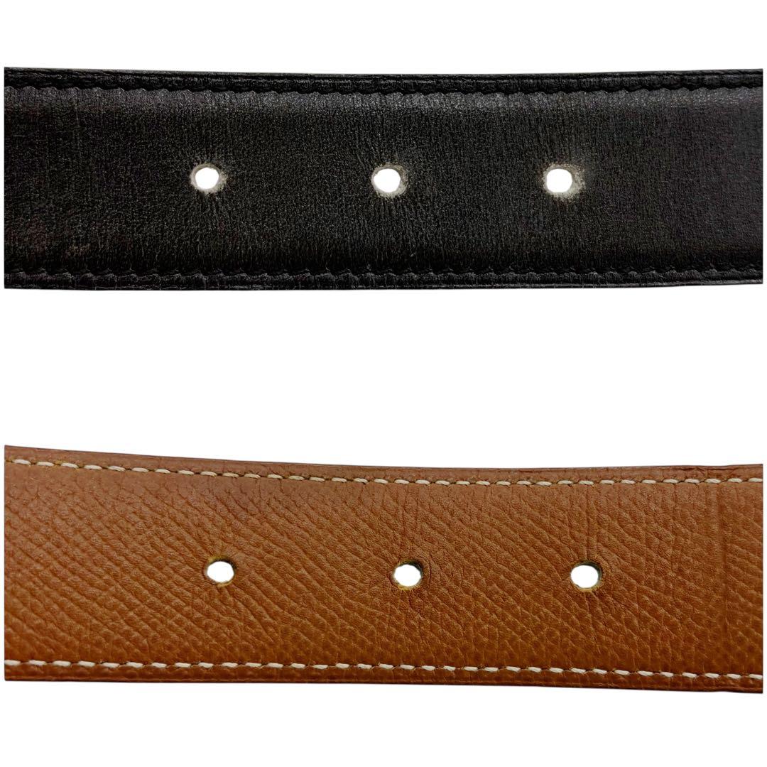 ⭐️良品⭐️ エルメス レザー ベルト 70 ブラウン ブラック