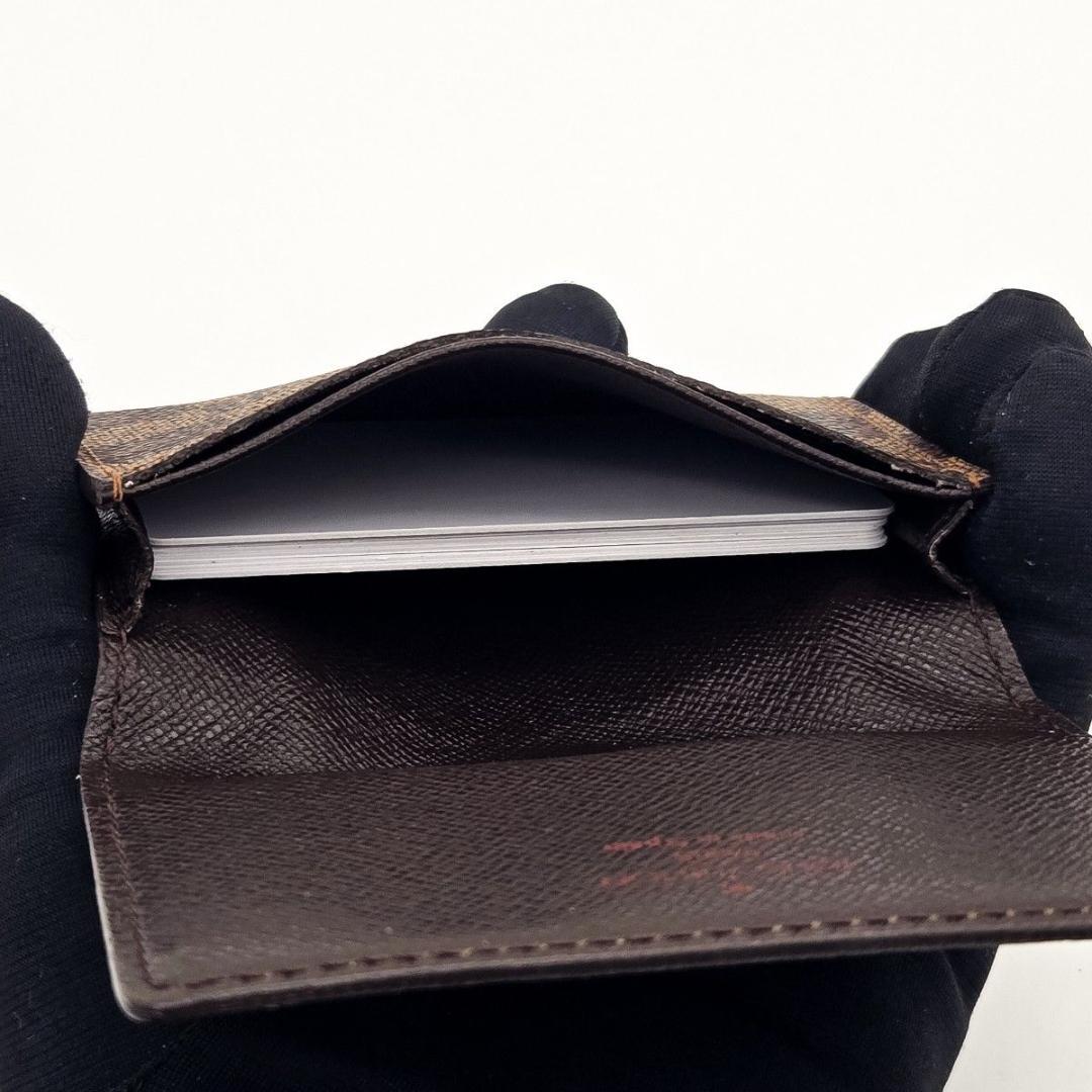 ママさん カードケース ダミエ ブラウン 名刺入れ アンヴェロップ