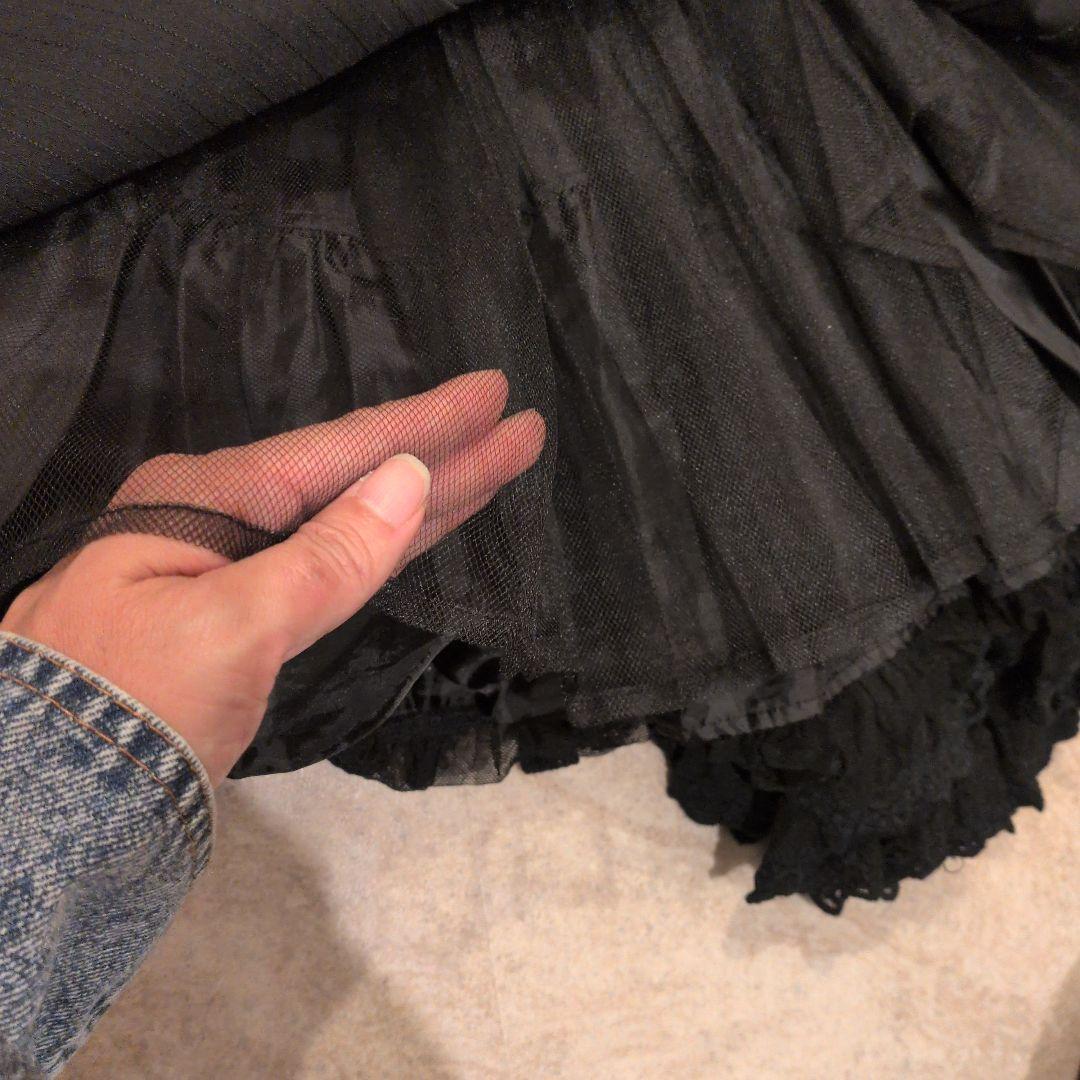 【FRILL】ブランド　ゴスロリ・ロリータ黒フレアスカート