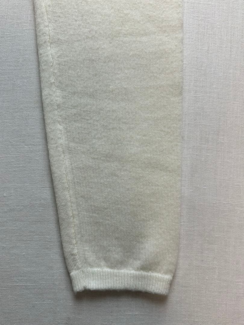 【美品クリーニング済】CRUCIANIクルチアーニホワイトウールクルーネック46