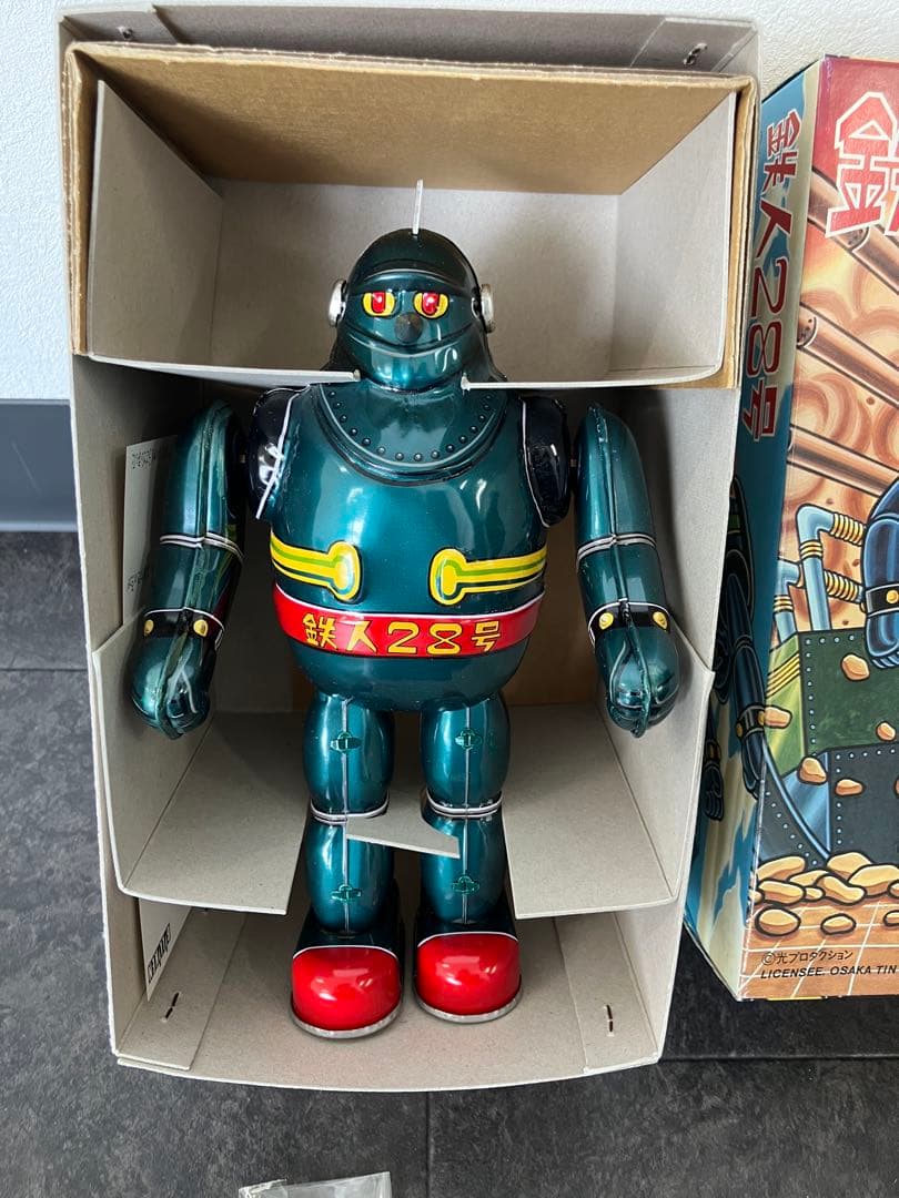 oval様希少！激レア！鉄人28号　ブリキ　おもちゃ　緑　ビリケン商会