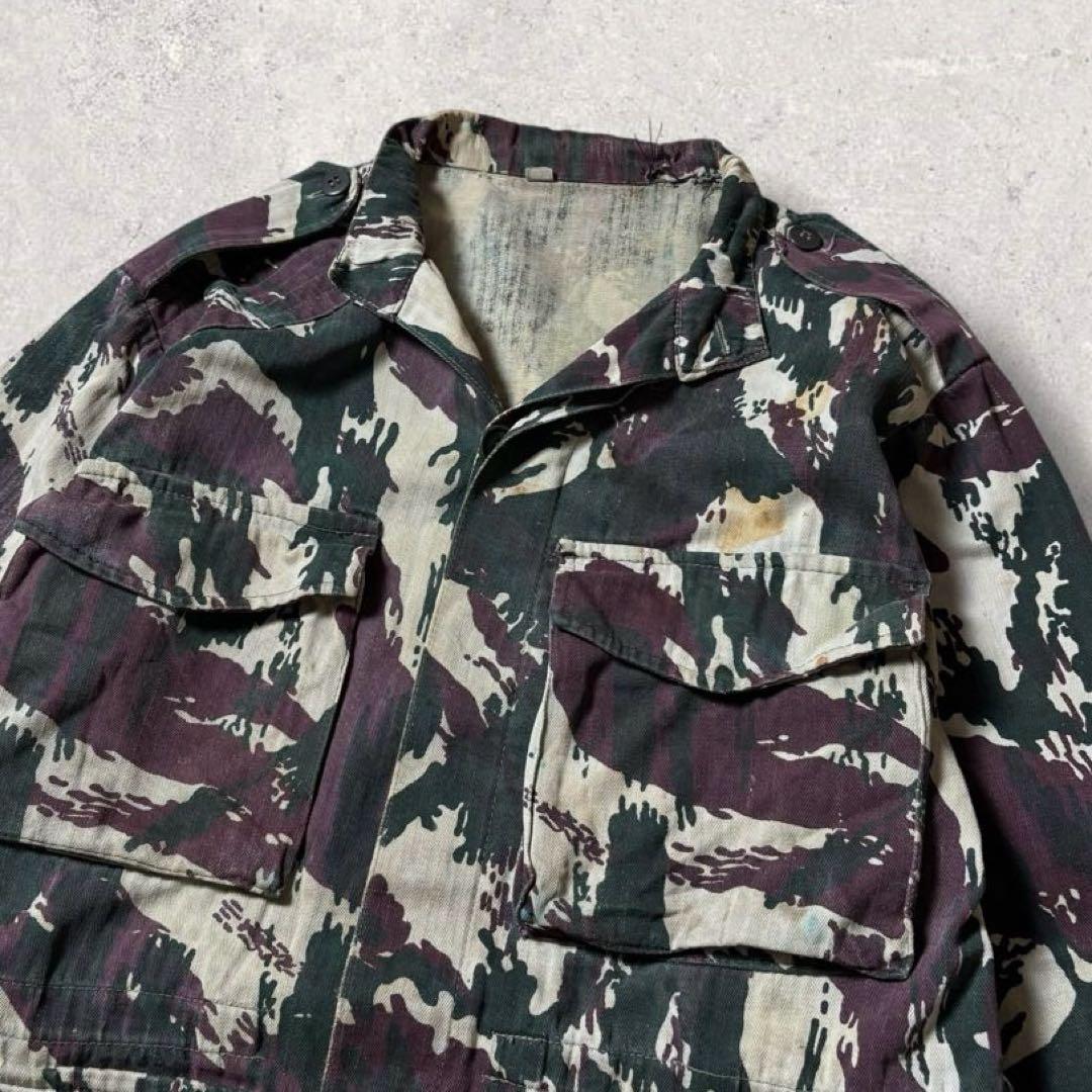ポルトガル軍リザードカモ迷彩フィールドジャケットミリタリーカモフラ短丈軍モノ古着