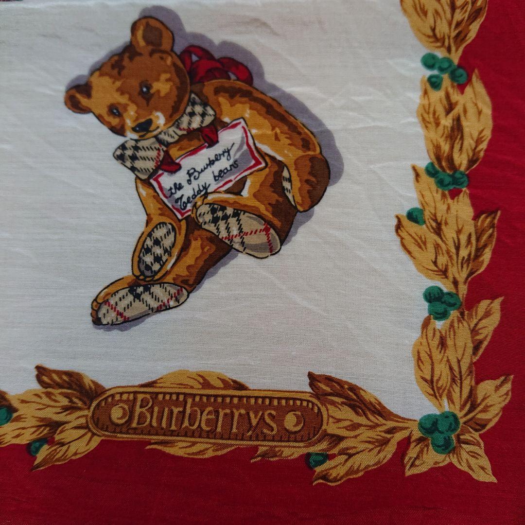 希少 Burberrys テディベア ハンカチ 約52㎝