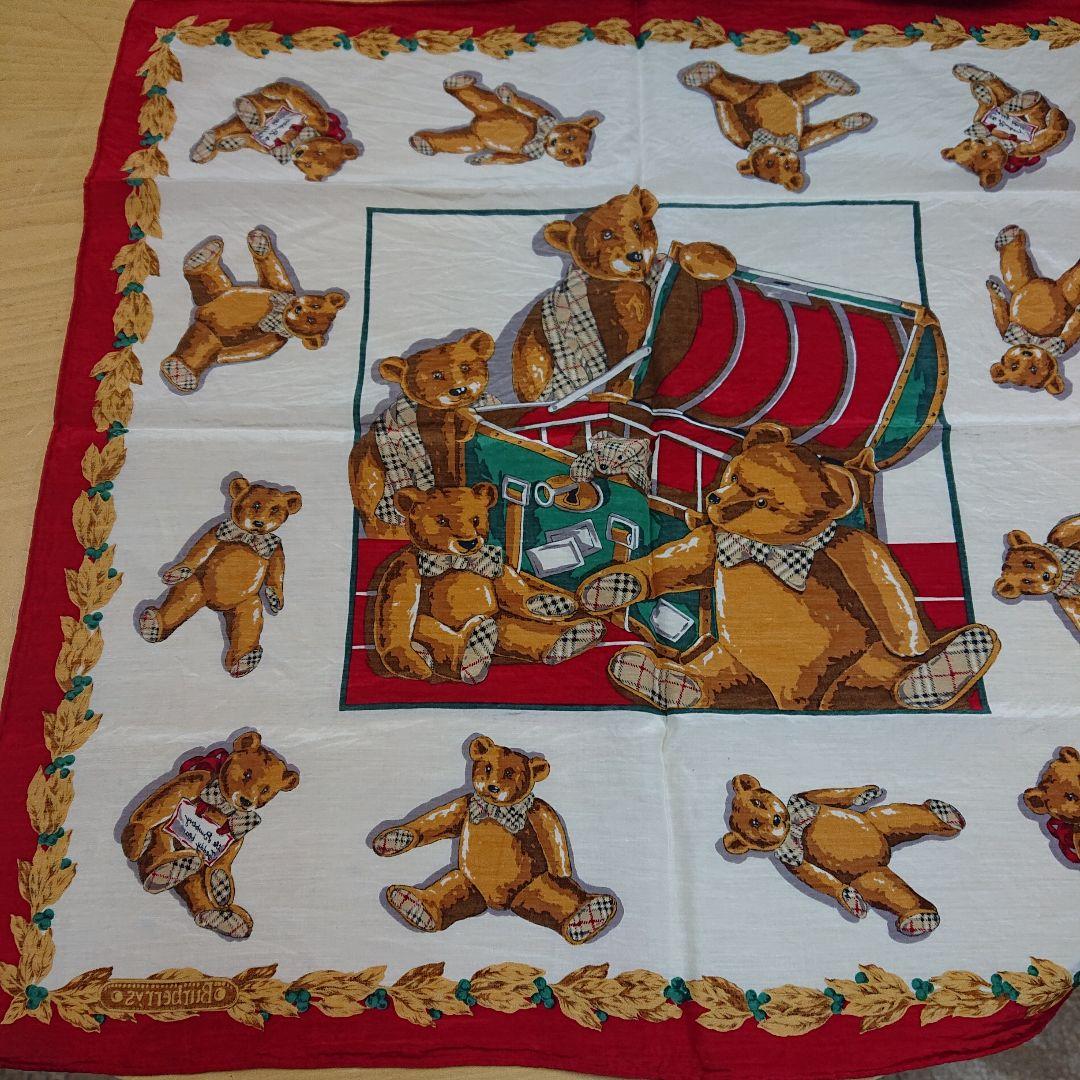 希少 Burberrys テディベア ハンカチ 約52㎝