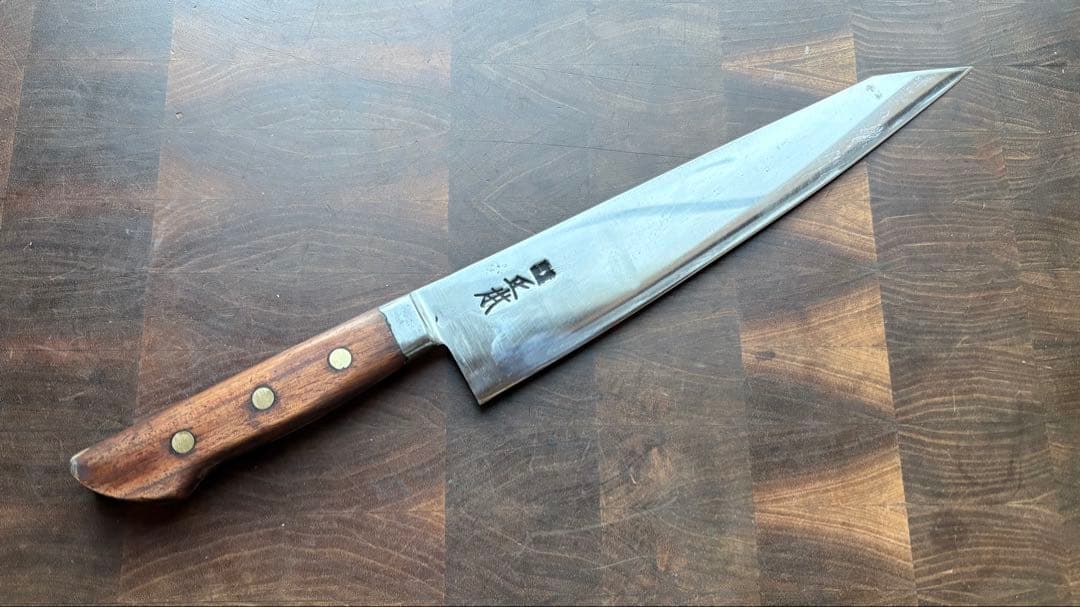 正本　最上　切付　牛刀　220mm 7寸　包丁　全鋼　洋包丁