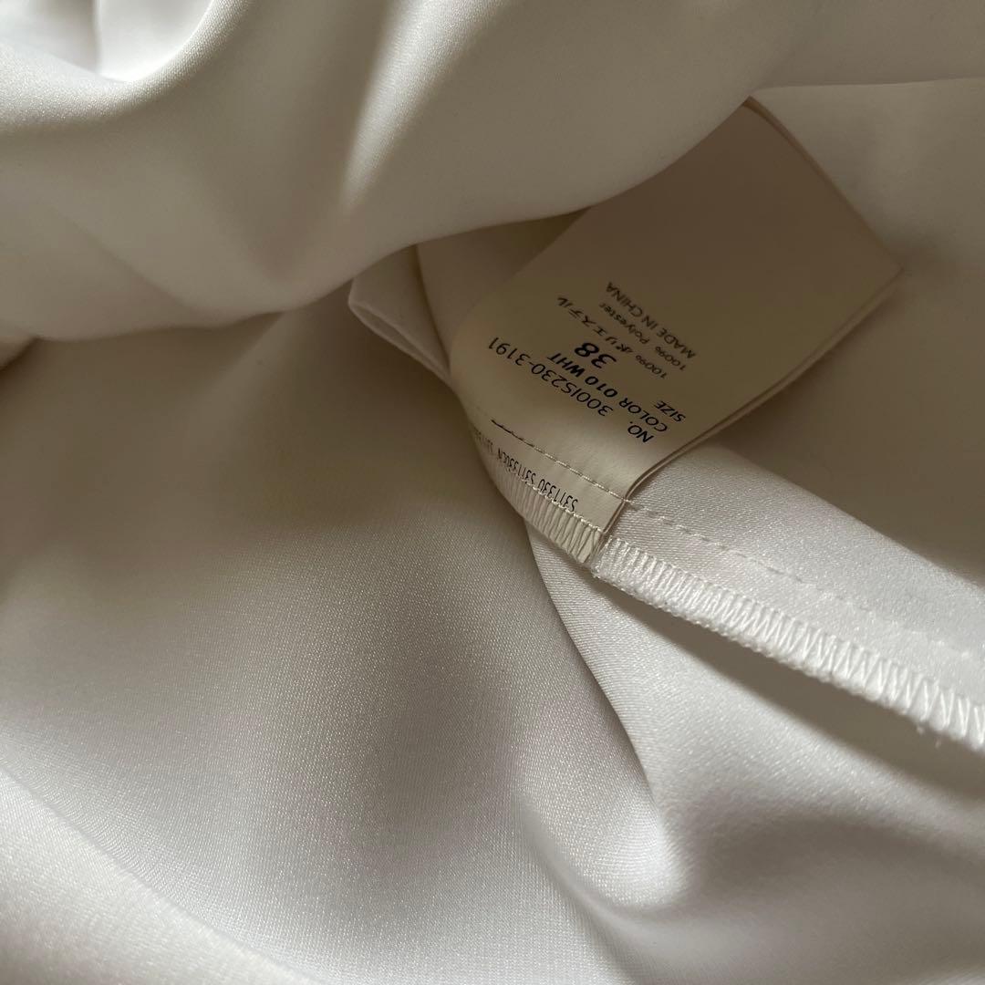 ENFOLD ドレープヘムシャツ ホワイト