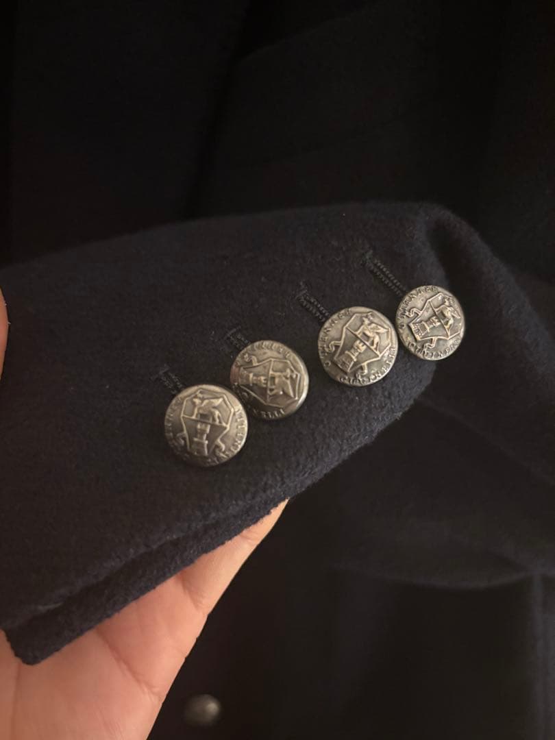 Brunello cucinelli ウールカシミヤシルク　ネイビー48