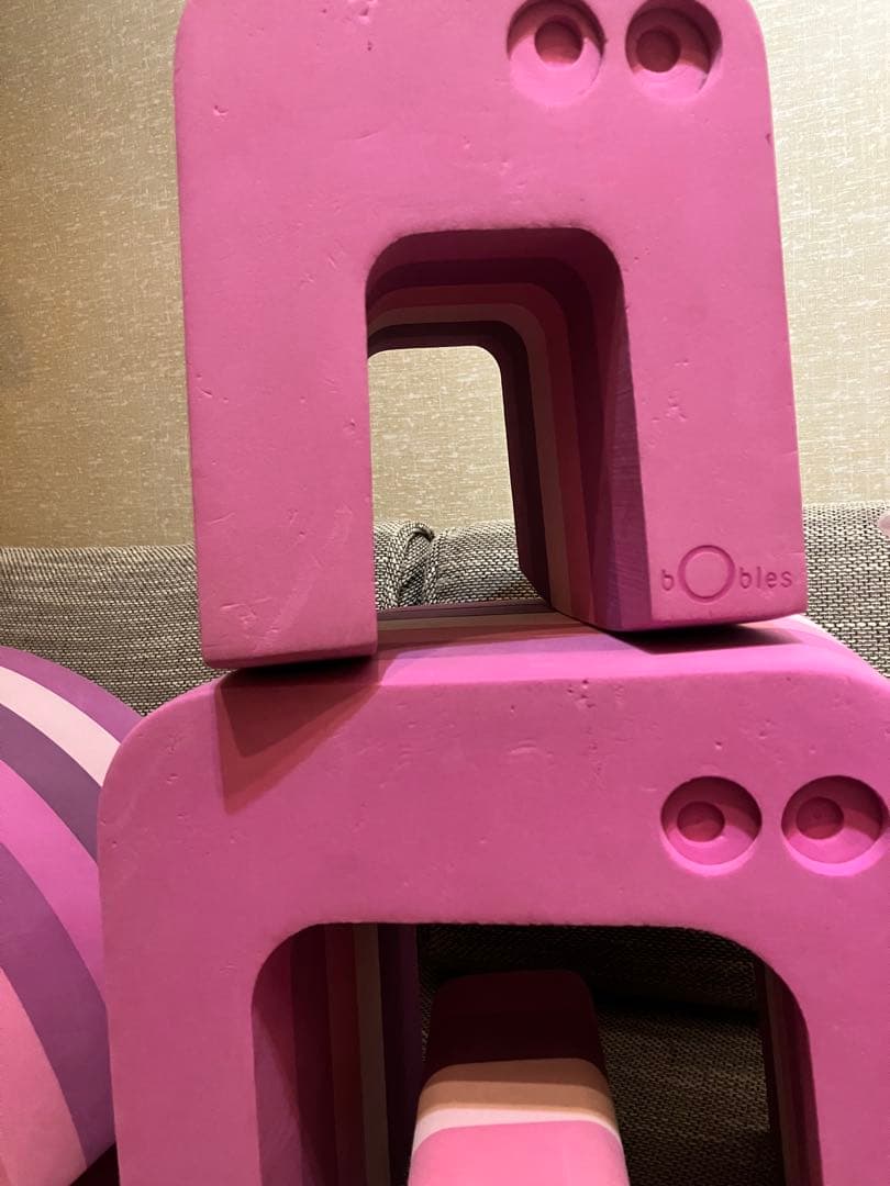 ボーネルンド bobles ボブルス ぞう アリクイ 2点セット ピンク×紫