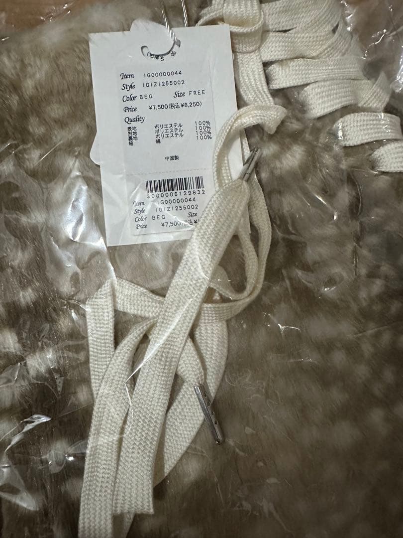 igi LACED FUR SHORTS レースアップファーショートパンツ