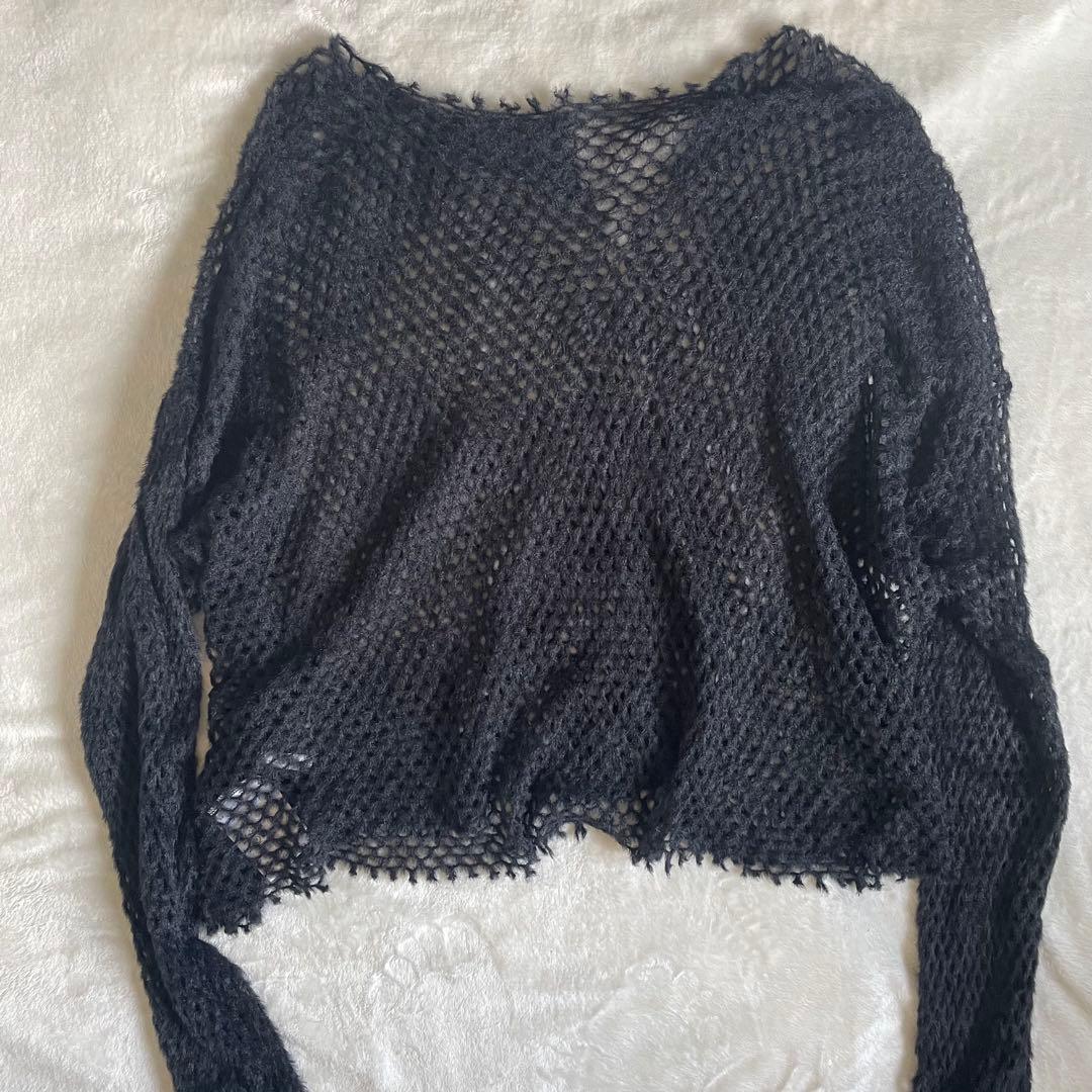 JOHN LAWRENCE SULLIVAN メッシュ編み ニット セーター