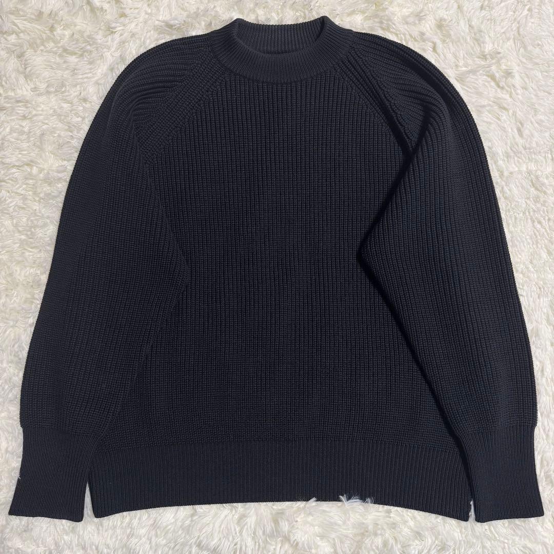 バトナー BATONER シグネチャー クルーネック ニット ブラック Lサイズ