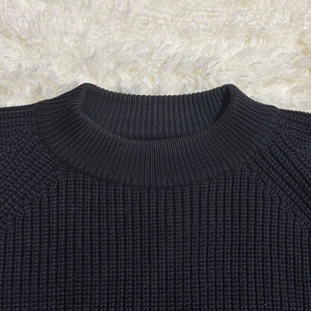 バトナー BATONER シグネチャー クルーネック ニット ブラック Lサイズ
