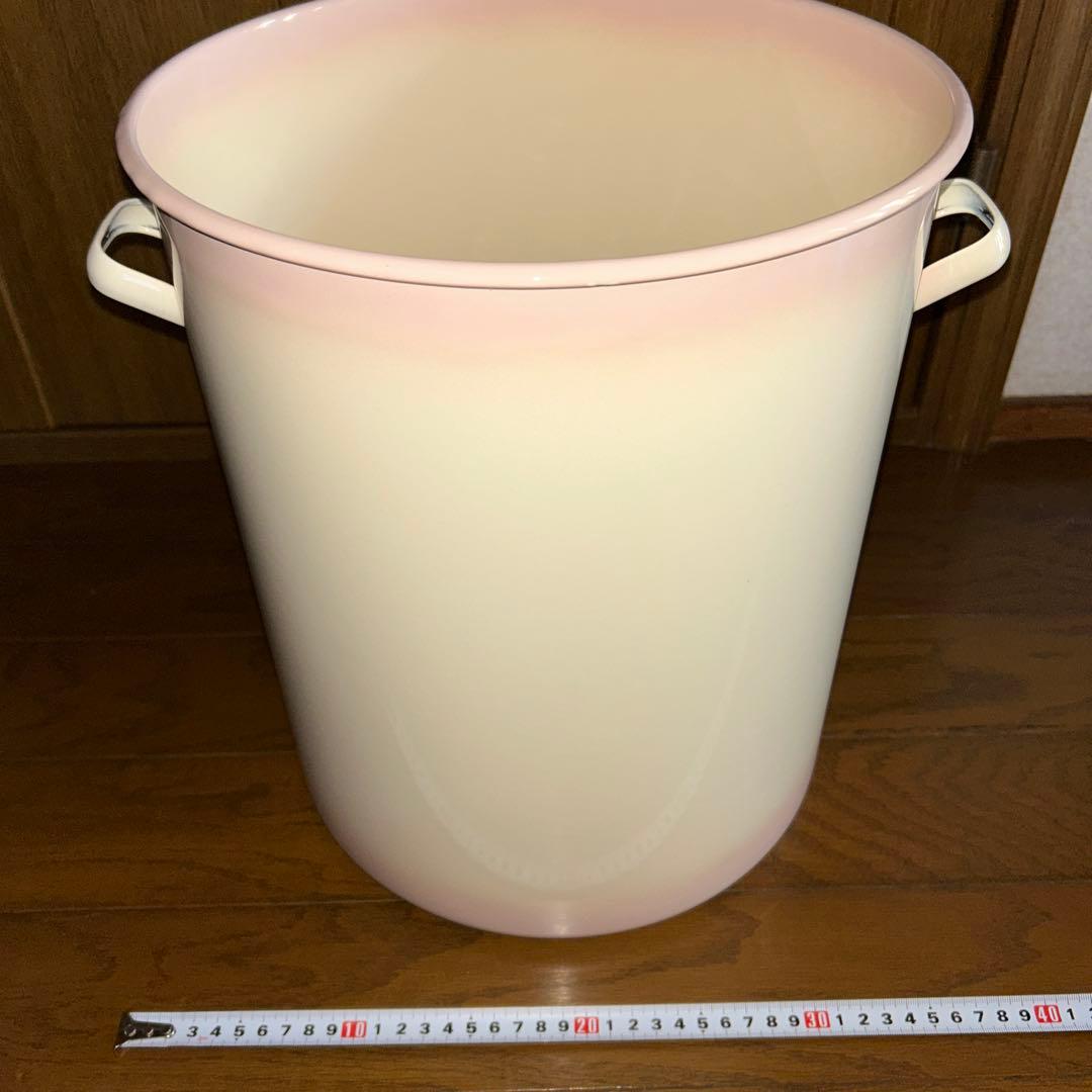 イマン　ホーロートラッシュ缶