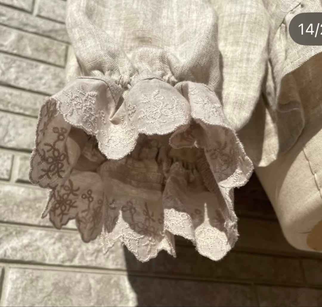 サマンサモスモス　立川限定　リネンバブーシュカ付エトワールブラウス