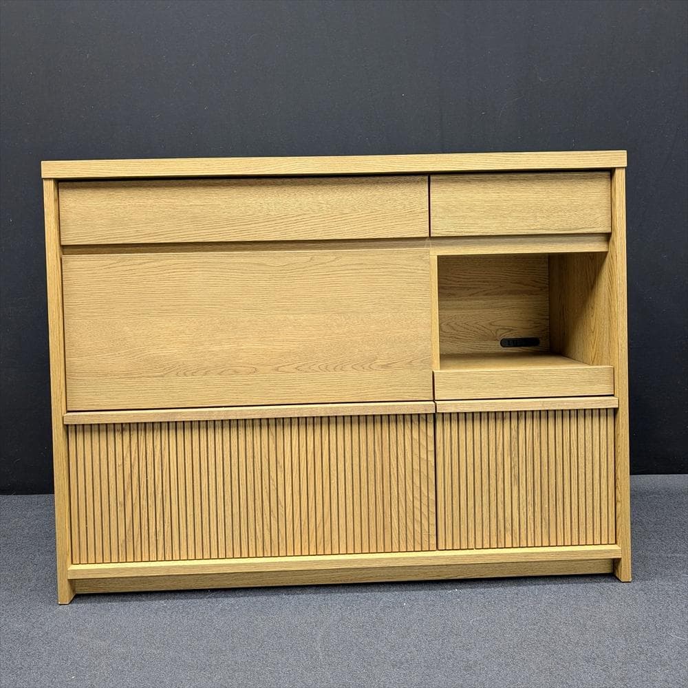 美品　ウニコ　ディフェ　オーク　キッチンカウンター　レンジボード　レンジ台