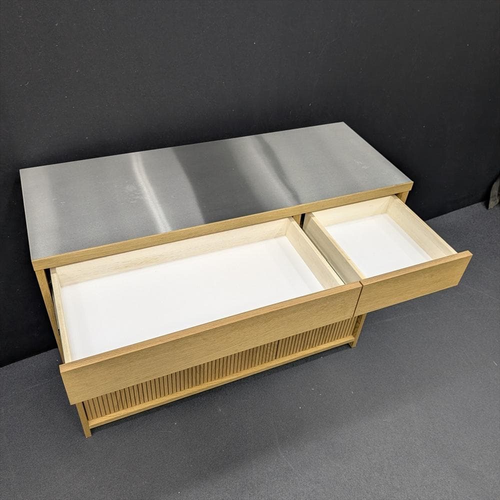 美品　ウニコ　ディフェ　オーク　キッチンカウンター　レンジボード　レンジ台