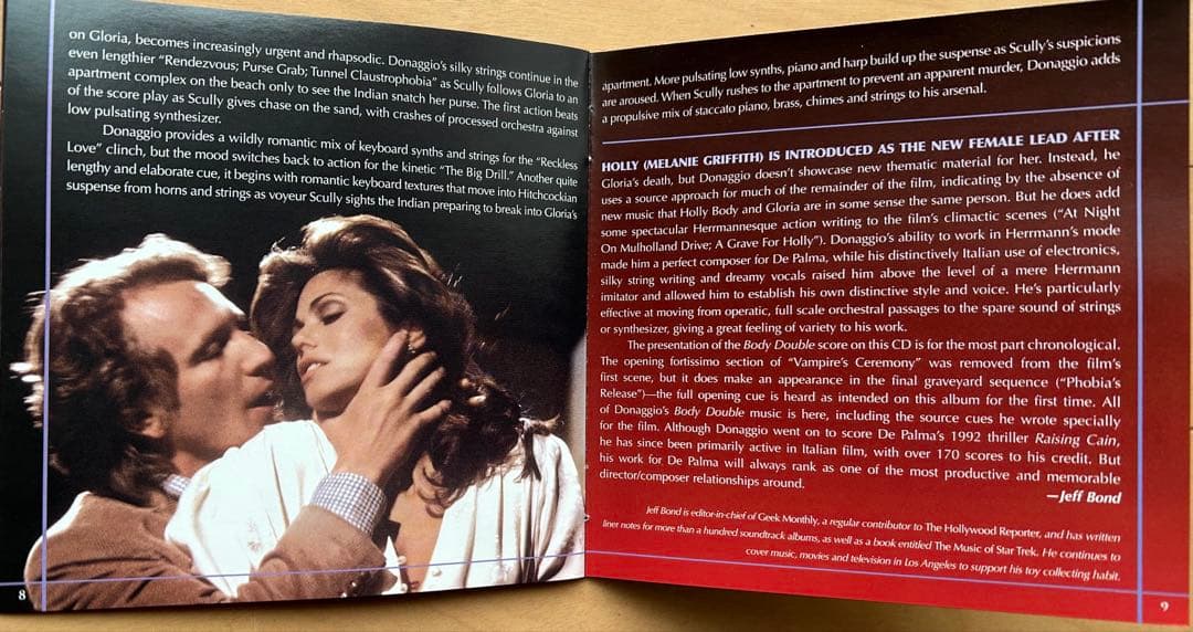 ボディ・ダブル　サウンドトラック　CD　3000枚限定盤　音楽ピノ・ドナッジオ