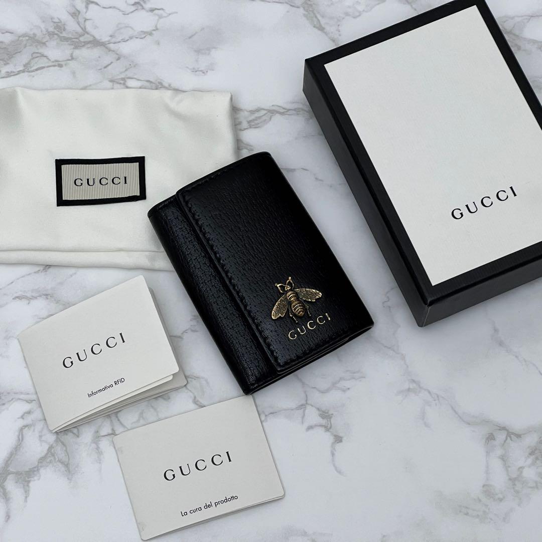 グッチ GUCCI アニマリエ メタル Bee キーケース ブラック