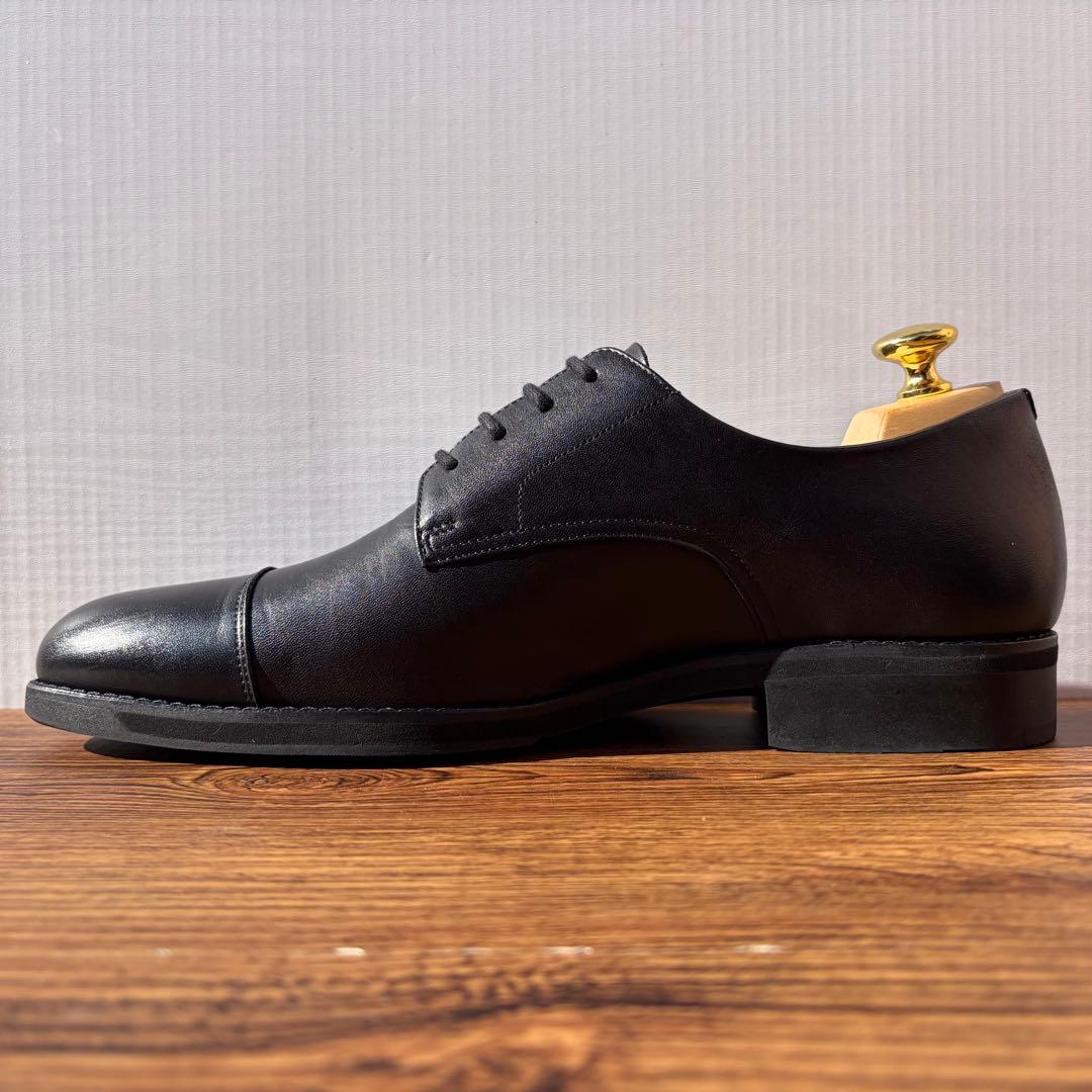 アシックスランウォーク ストレートチップ 25.5cm 黒 外羽根 革靴①