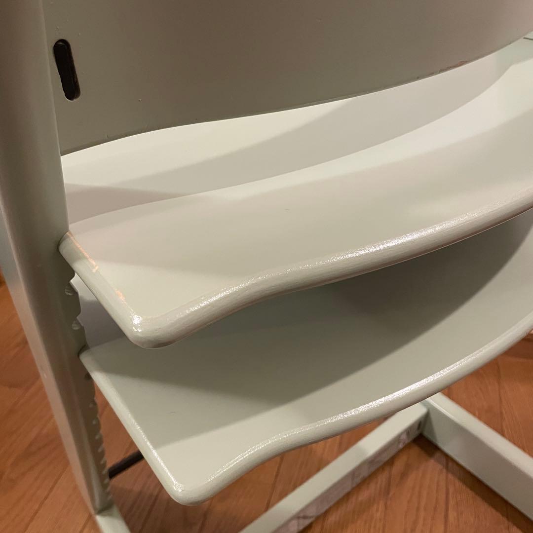 ストッケ　トリップ トラップ　ベビーチェア+ベビーセット+トレイ付　モスグリーン