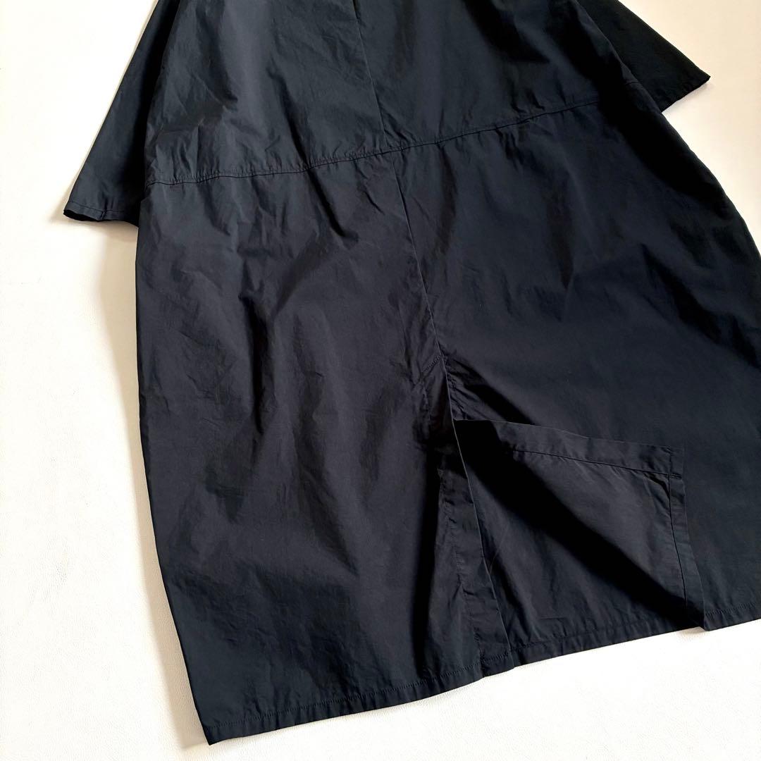 ◆美品◆1.4万◆ICHI◆大きいサイズ感◆ゆったり長袖マキシワンピース◆黒◆F