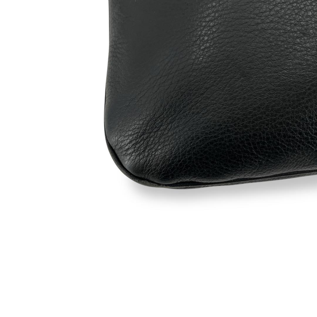 良品　ロエベ　アナグラムロゴ　サコッシュ　ショルダーバッグ　ブラック　レザー