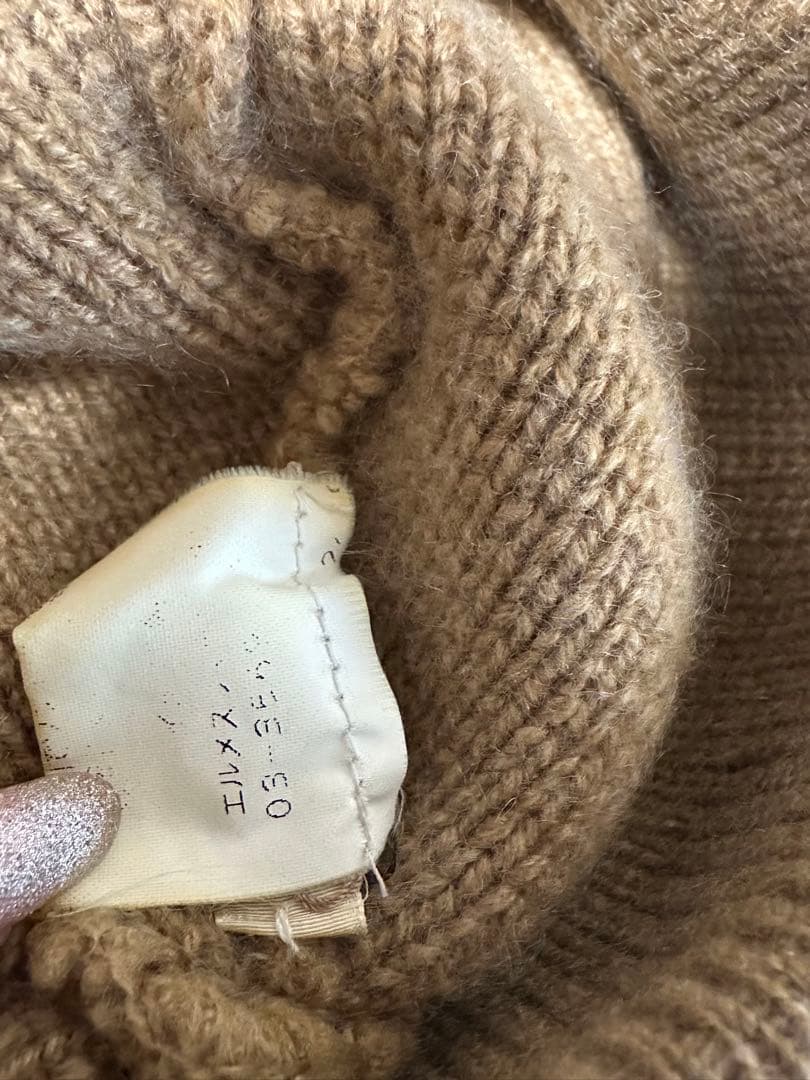 エルメス　ベージュ ニット帽