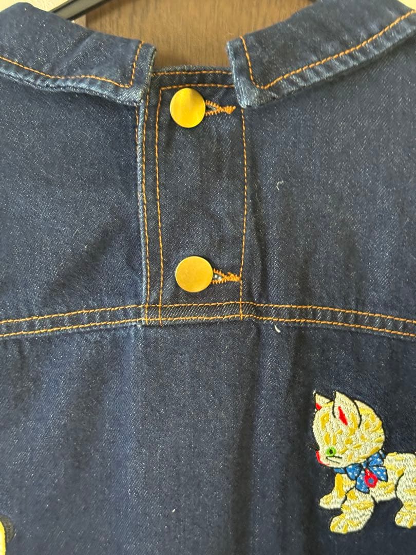 yukiemon刺繍デザインのデニムジャケット