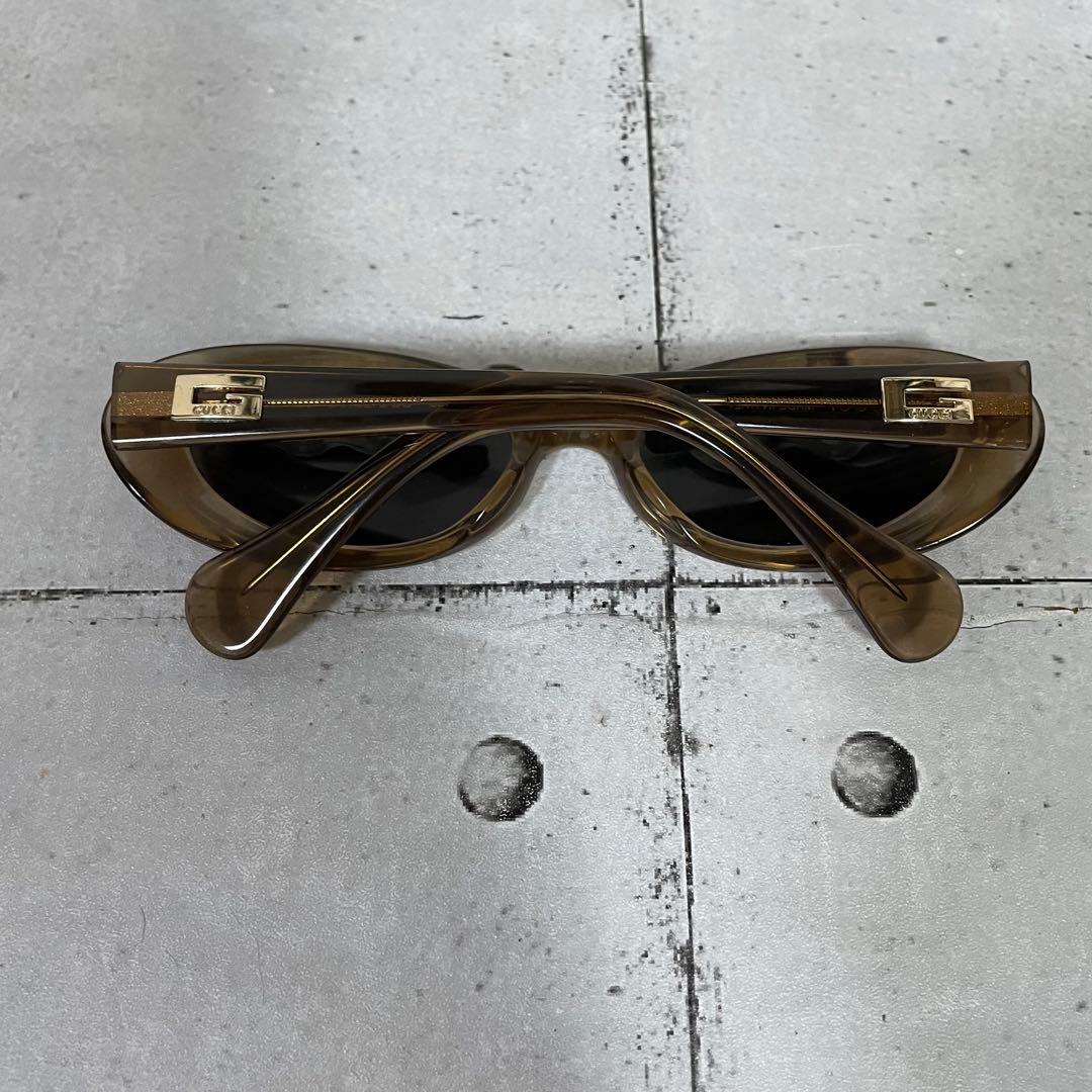 グッチ　Gロゴ　ヴィンテージ　サングラス　オーバル フルリム　クリアブラウン