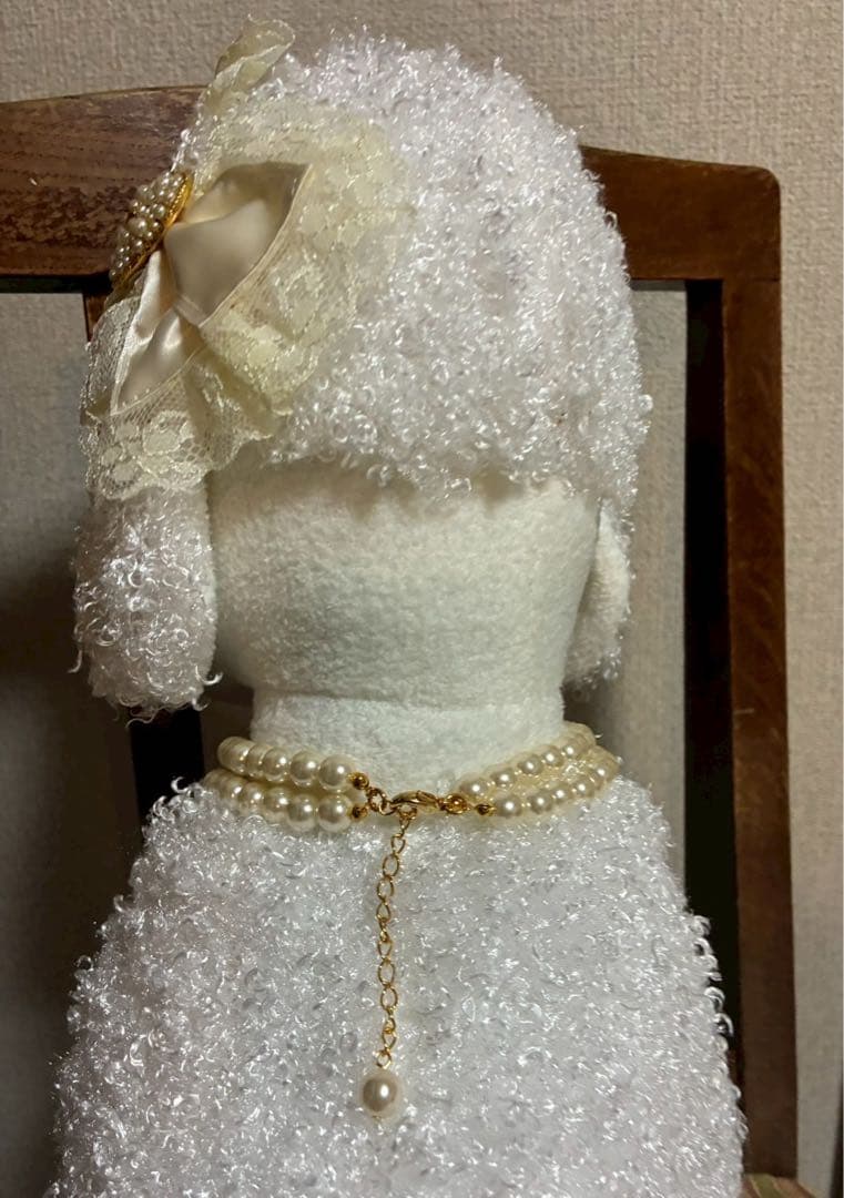 セール★ジーザスディアマンテ ノベルティプードル 使用可能ネックレス付きホワイト